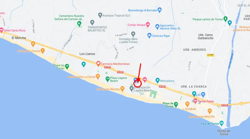 Kaart met de locatie van de maandagmarkt